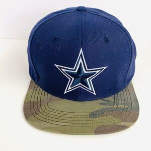 Dallas Cowboys Hat Cap Snap Back Blue Camo NFL Football Mens Official